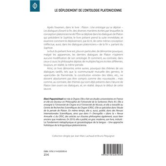 Le déploiement de l'ontologie platonicienne