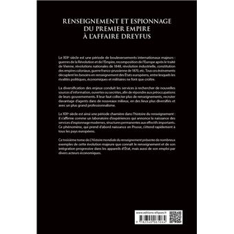 Renseignement et espionnage du Premier Empire à l'affaire Dreyfus (XIXe siècle)