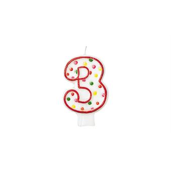 Remione Bougie d'anniversaire Bougies Anniversaire Chiffre 3 ans