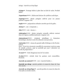 Dictionnaire alimentaire de la perte de poids
