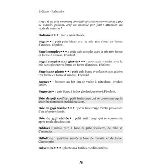 Dictionnaire alimentaire de la perte de poids