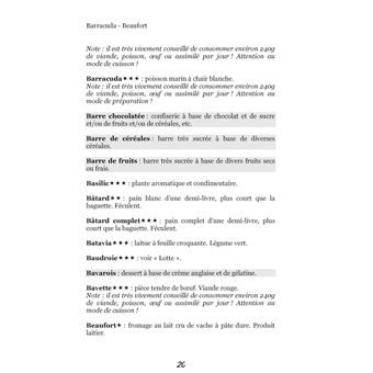 Dictionnaire alimentaire de la perte de poids