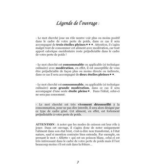 Dictionnaire alimentaire de la perte de poids