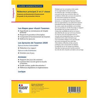 Rédacteur principal de 2e et 1re classe 2022