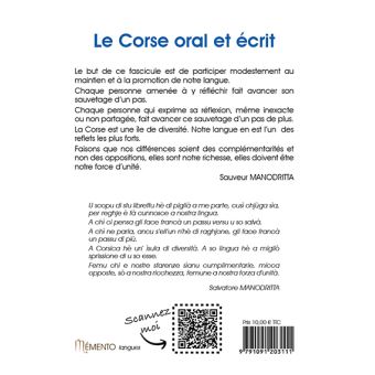 Le Corse oral et écrit