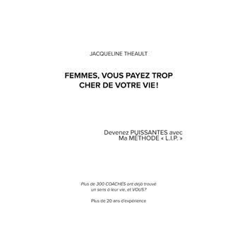 Femmes, vous payez trop cher de votre vie !