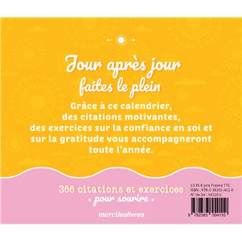 Calendrier Jour après jour - Mes pensées positives