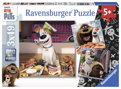 3 puzzles 49 pièces Comme des bêtes Amusement seul à la maison Ravensburger