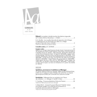 Spoliations, provenances et restitutions en Allemagne