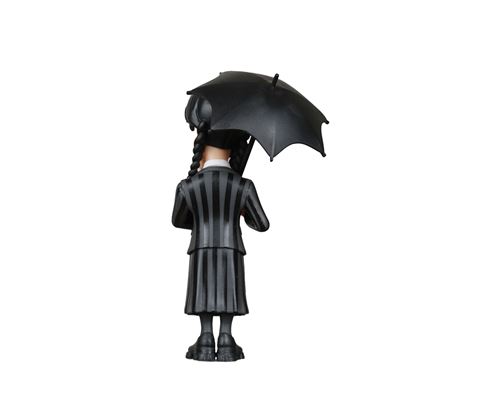 Figurine Minix Mercredi Addams Avec Parapluie - 12 Cm, PVC, Licence Officielle Wednesday, Boîte Collector - 3
