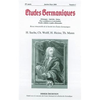 Études germaniques -  N°1/2004