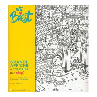 We Love Brest - Affiche de Brest à colorier