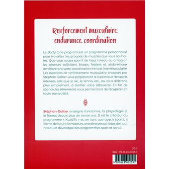 Body tone program - Améliorez vos performances - Livre + DVD