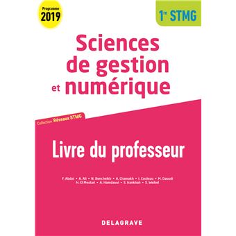 Sciences de gestion et numérique 1re STMG (2019) - Réseaux STMG - Pochette - Livre du professeur pochette