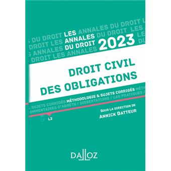 Annales Droit civil des obligations 2023