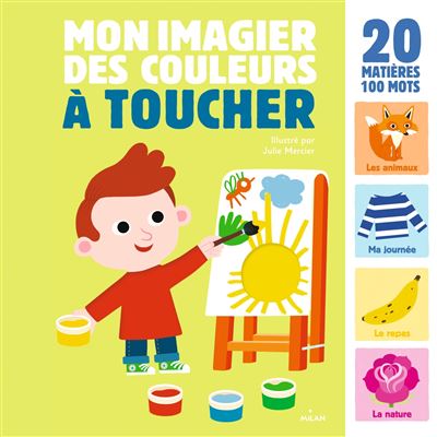 Mon grand imagier des couleurs à toucher - Julie Mercier - cartonné