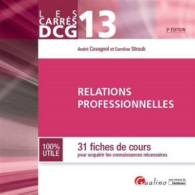 Carrés DCG 13, Relations professionnelles 2016-2017