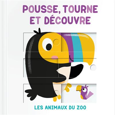 Les animaux du zoo pousse tourne -  Collectif - cartonné