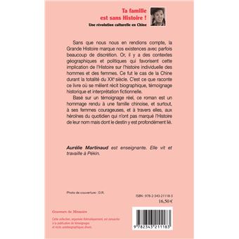 Ta famille est sans histoire !