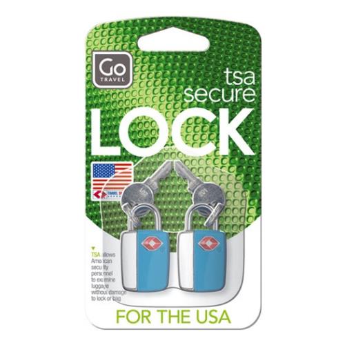 Pack de 2 mini cadenas à clés assortis Go Travel Mini Glo Travel Sentry TSA