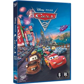 Disney's CARS [DVD 2006 w/case & guide] & CARS 2 [DVD 2011 no case] EUC