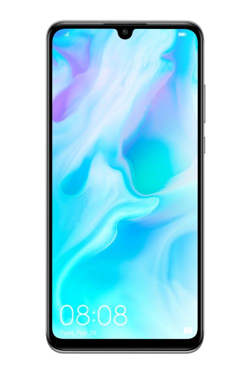 Huawei P30 Lite - 4G smartphone - double SIM - RAM 4 Go / Mémoire interne 128 Go - microSD slot - Écran LCD - 6.15 - 2312 x 1080 pixels - 3 x caméras arrière 48 MP, 8 MP, 2 MP - front camera 24 MP - Telekom - blanc