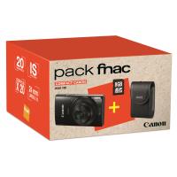 Pack Fnac Compact Canon Ixus 180 Noir + Etui + Carte SD 8Go