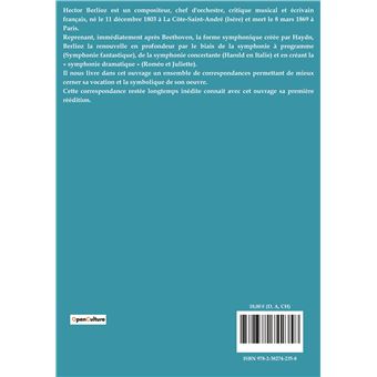 Correspondance inédite de Hector Berlioz