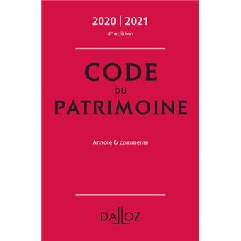 Code Du Patrimoine 2020 2021 Annote Et Commente 4e Ed Relie Marie Cornu Vincent Negri Suzanne Sprungard Achat Livre Fnac
