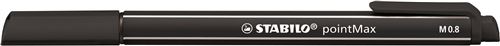 STABILO Lot de 3 Stylos feutre pointMax pointe moyenne 0.8mm noir