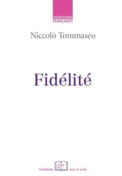 Fidelite - Niccolò Tommaseo - broché