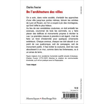 De l'architecture des villes