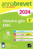 Annales du brevet Annabrevet 2024 Histoire-géographie EMC 3e