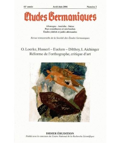 Études germaniques -  N°2/2006