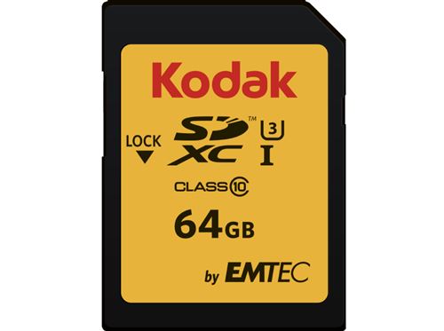 Kodak - Carte mémoire flash - 64 Go - UHS Class 3 / Class10 - 650x - SDXC UHS-I