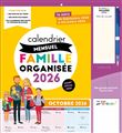 Calendrier mensuel Famille organisée 2026