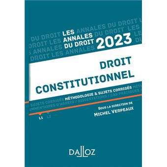 Annales Droit constitutionnel 2023