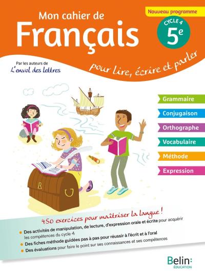 Mon cahier de français 5e