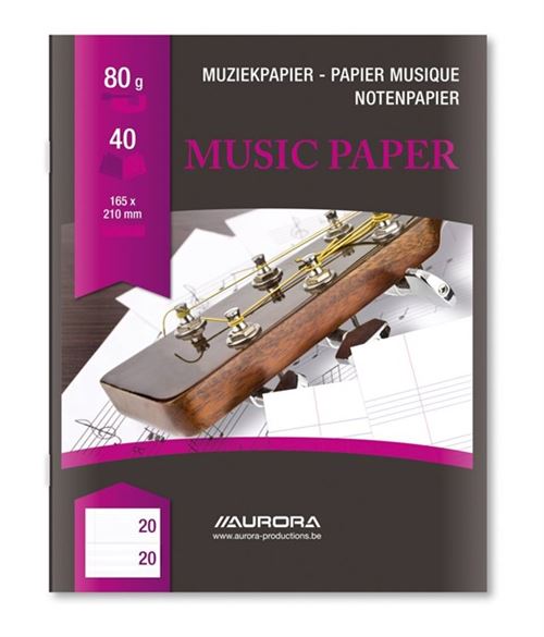 AURORA MUZIEKSCHRIFTEN 20 BLAD 165X210