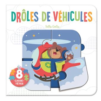 Mon livre puzzle Drôles de véhicules