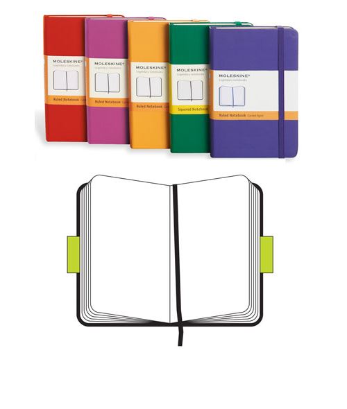 Carnet Blanc - Format De Poche - Couverture Rigide Violet Brillant