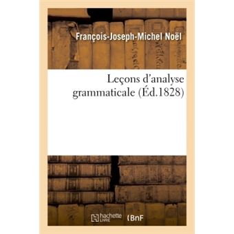 Leçons d'analyse grammaticale