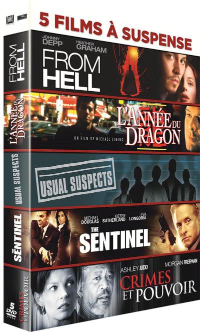 From Hell - L'année du dragon -Usual suspects - The sentinel - Crimes et pouvoir Coffret 5 DVD