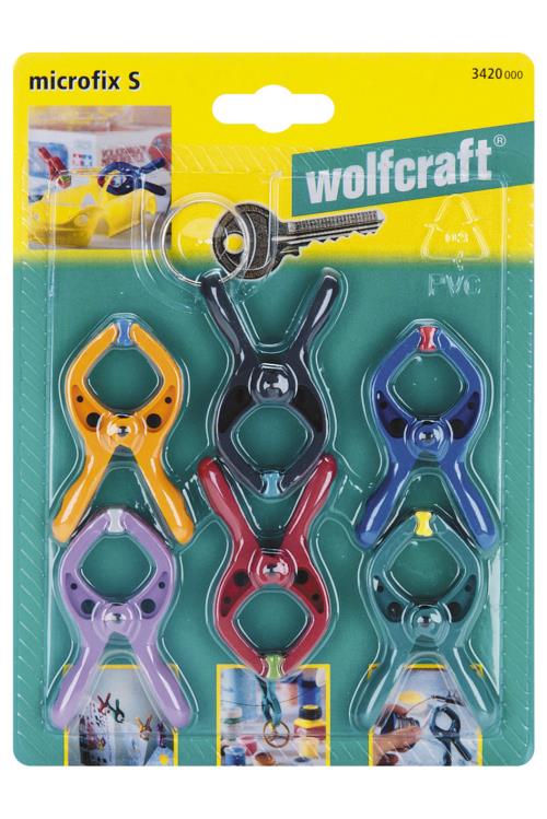 6 microfix + 1 anneau porte-clés Wolfcraft