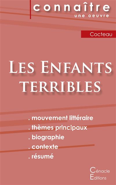 Fiche de lecture Les Enfants terribles de Jean Cocteau