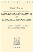 La logique de la philosophie et la doctrine des catégories