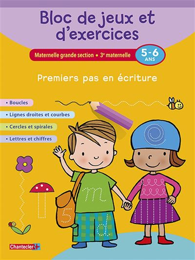 Bloc de jeux et d'exercices - premiers pas en ecriture (5-6