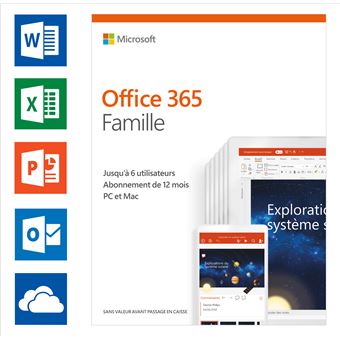 Microsoft Office 365 Famille (6 utilisateurs)
