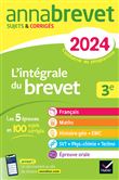 Annales du brevet Annabrevet 2024 L'intégrale du Brevet 3e (tout-en-un)