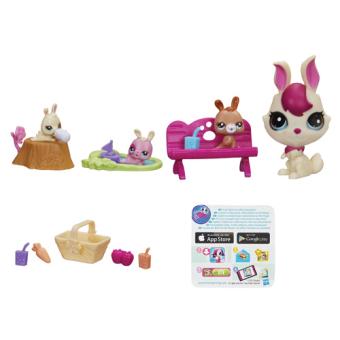 Figurine Littlest PetShop - Lapin/Lièvre Rose #2691 - Occasion